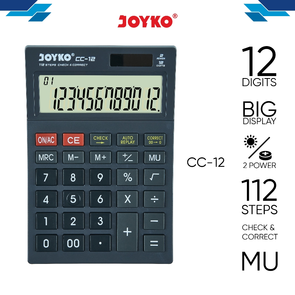 

Calculator Kalkulator JOYKO CC-12 12 Digits [1 PCS]