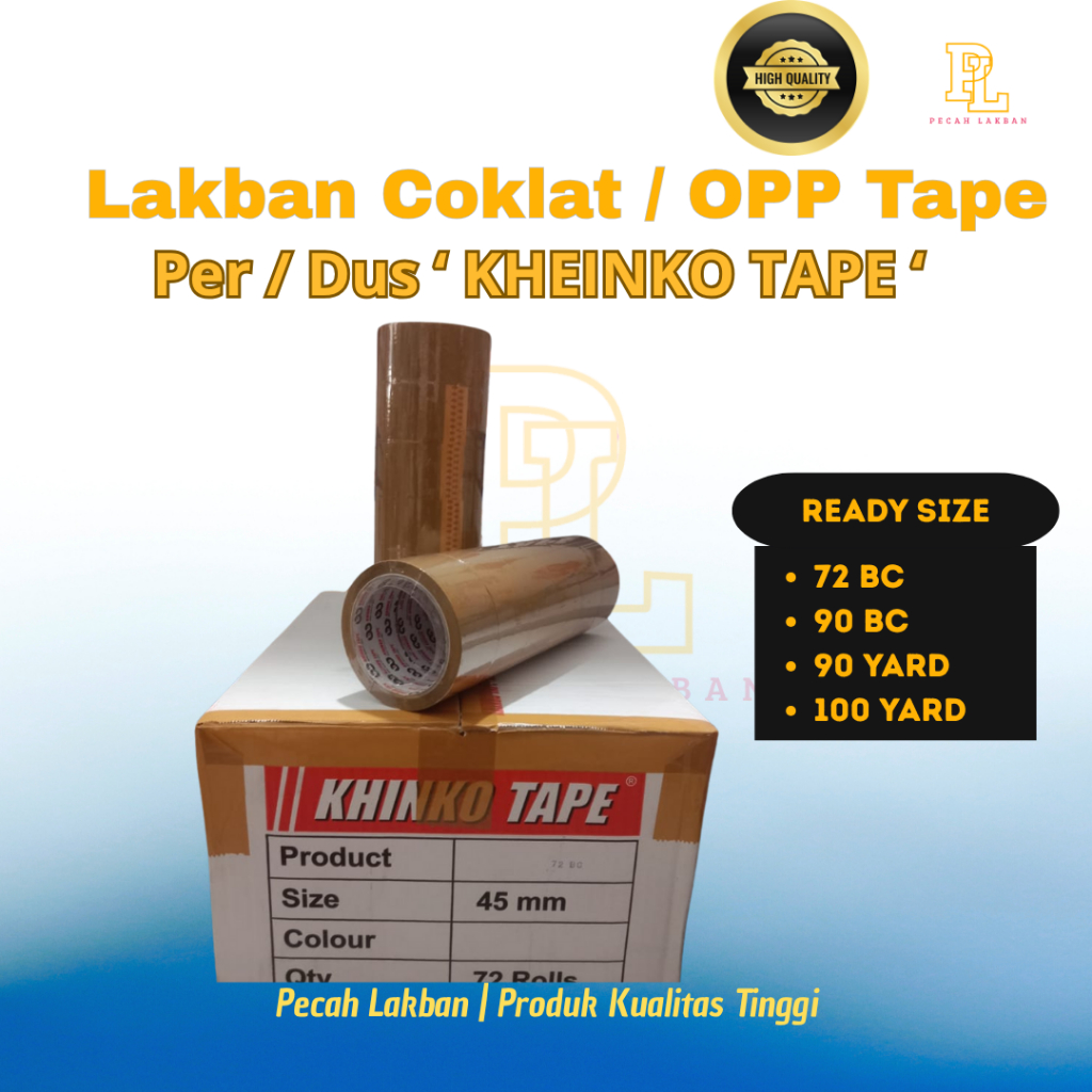 Lakban Coklat 1 Dus 45mm Isolasi Lakban Packing Solasi 1 Karton Murah Tebal