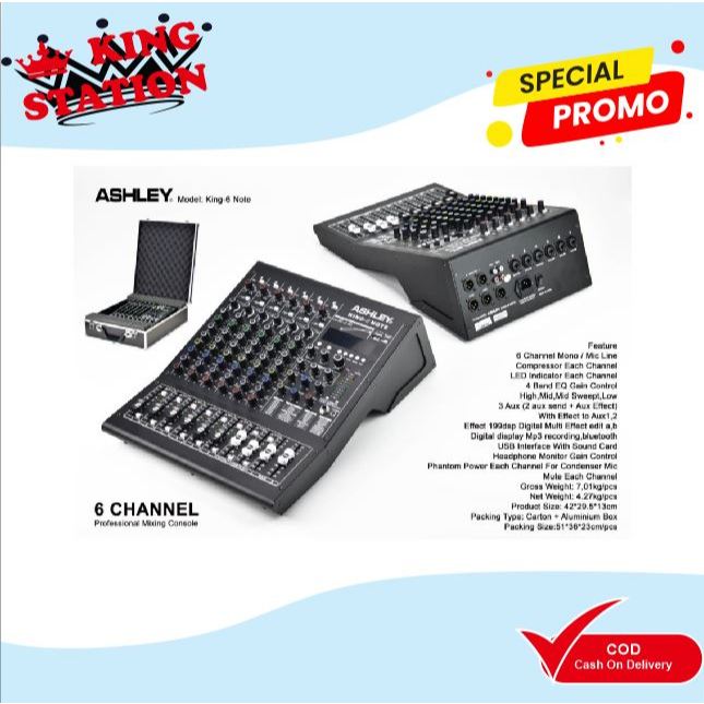 Mixer ASHLEY KING 6 NOTE / KING6NOTE / KING 6NOTE ORIGINAL ASHLEY .