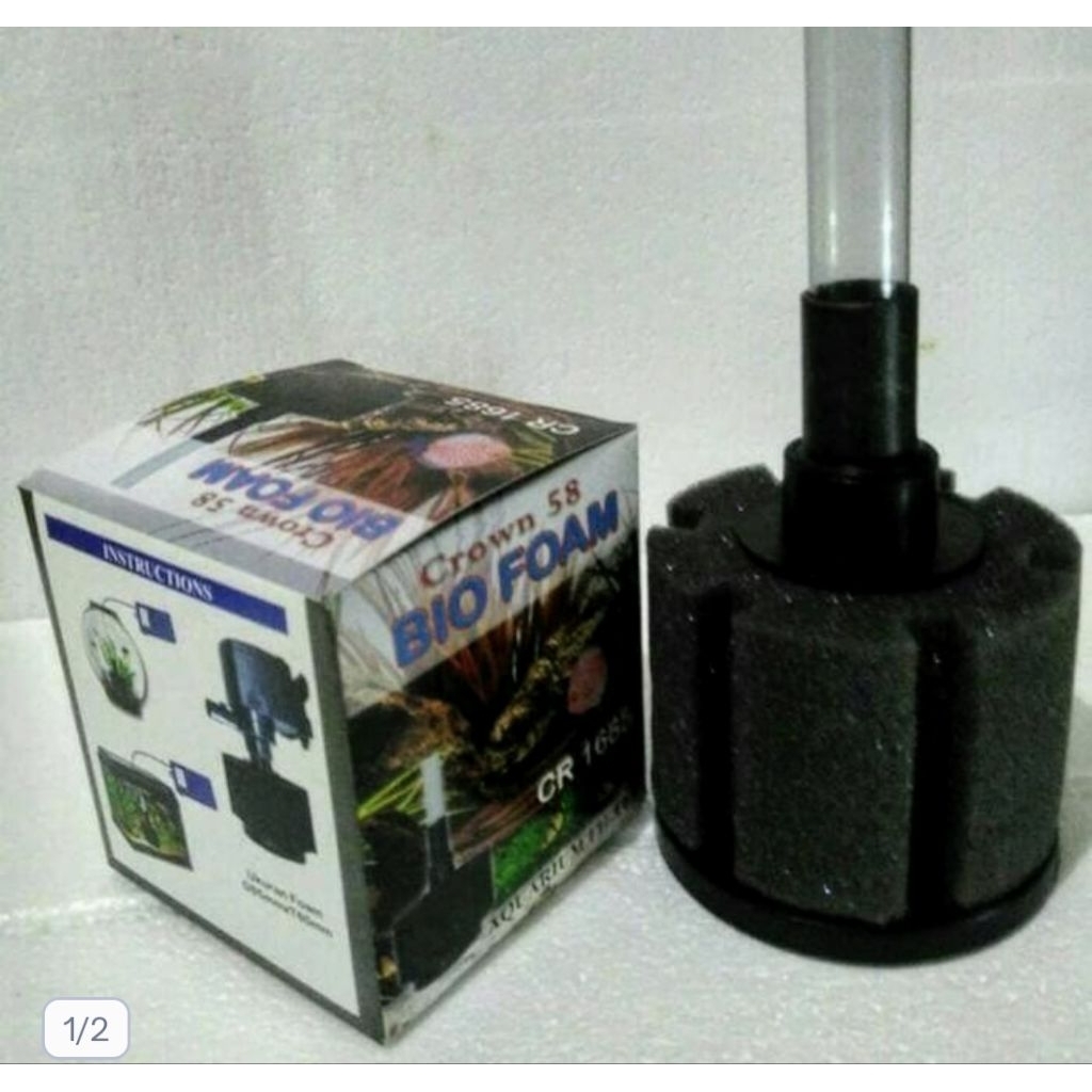 biofoam media filter aquarium toples dan aquarium ikan hias size s