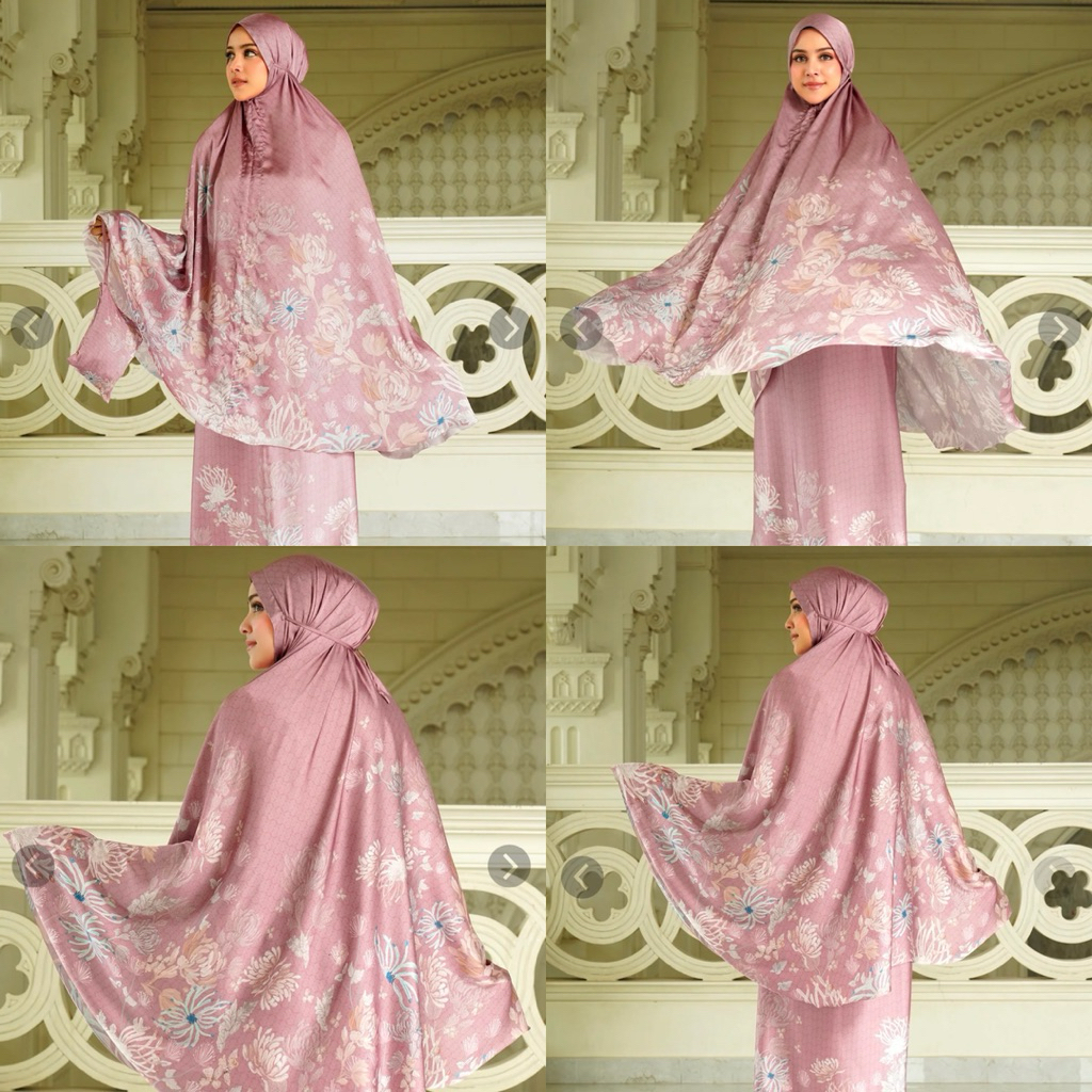 Preloved Mukena Buttonscarves Hermosa Prayer Robe Buttonscarves - Dahlia