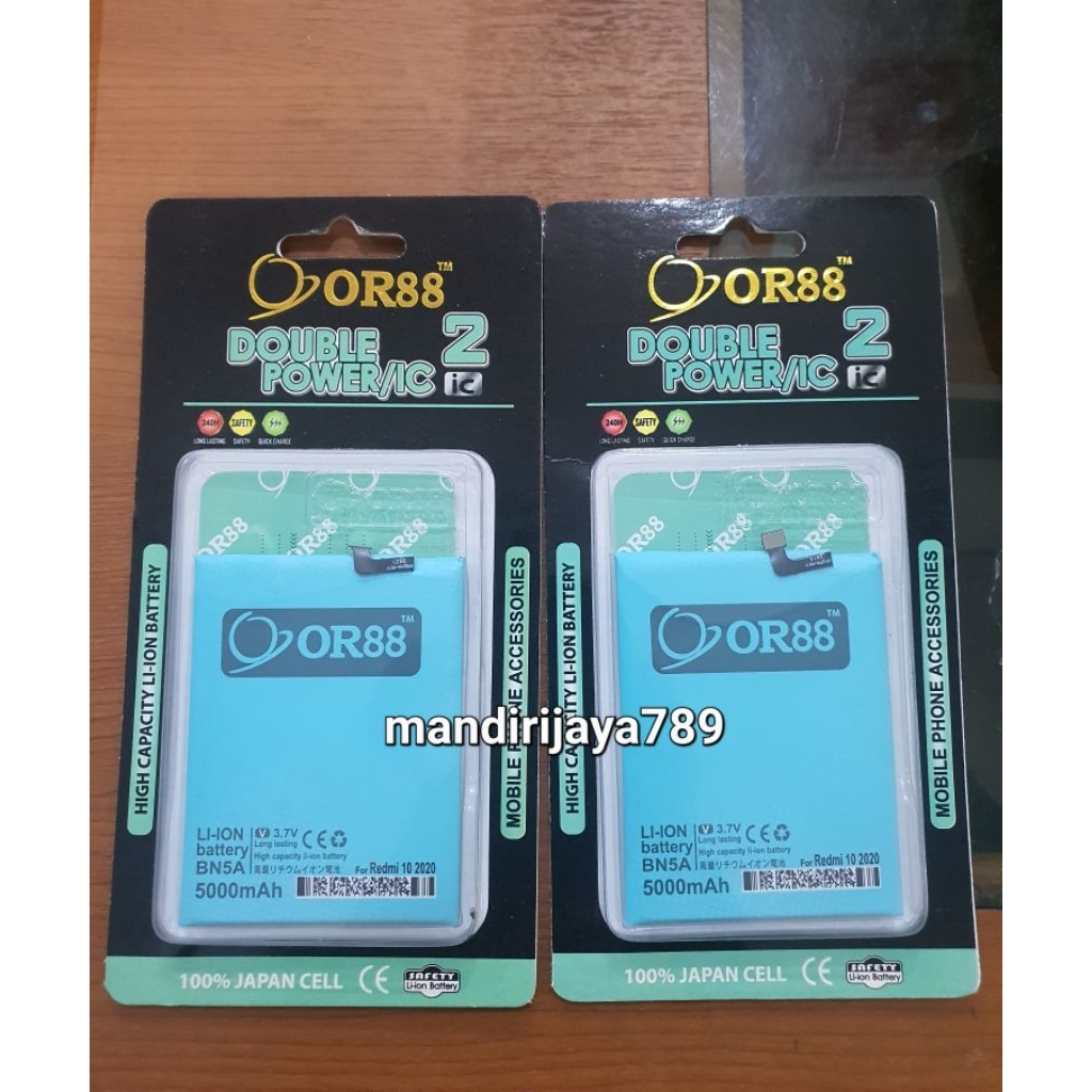 Baterai BN5A / REDMI 10 2020 OR88 / double power 2ic