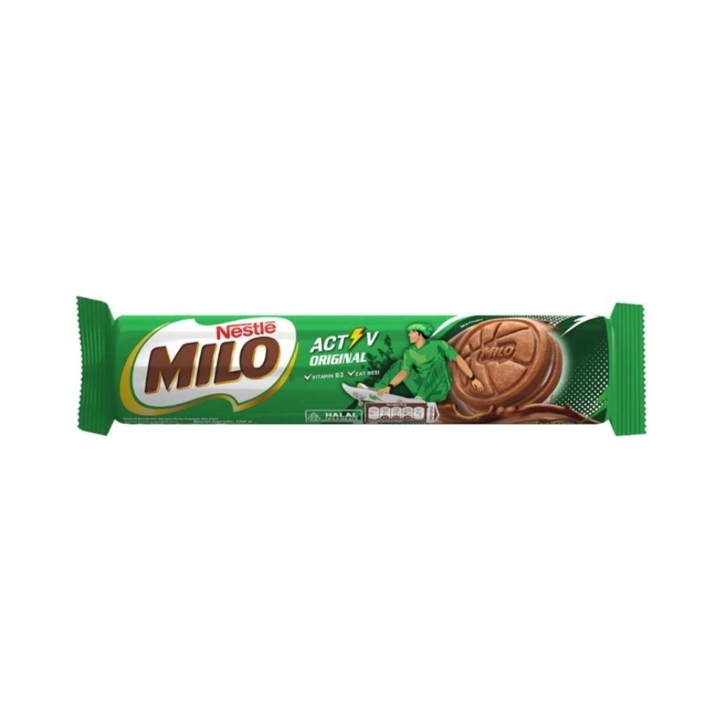 

Milo Milk Biskuit Sandwich dengan krim Susu 104 gram