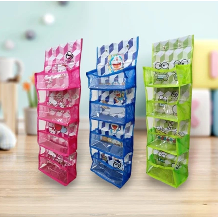 HBO Rak Gantung Tempel Dinding Plastik 4 Susun Tempat Make Up Kosmetik ACC Serbaguna