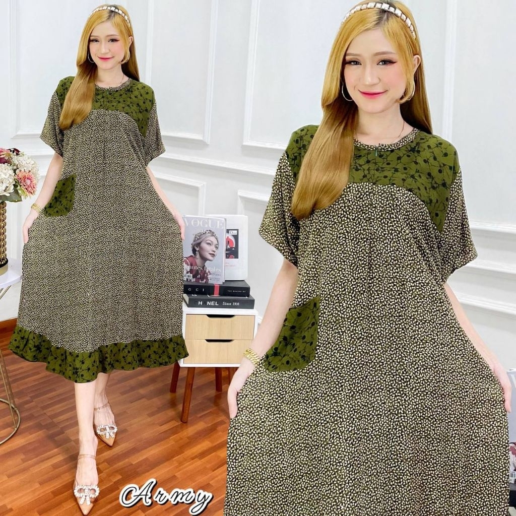 Daster Gemoy Rayon Kekinian 2025 ld 120 Bumil Busui
