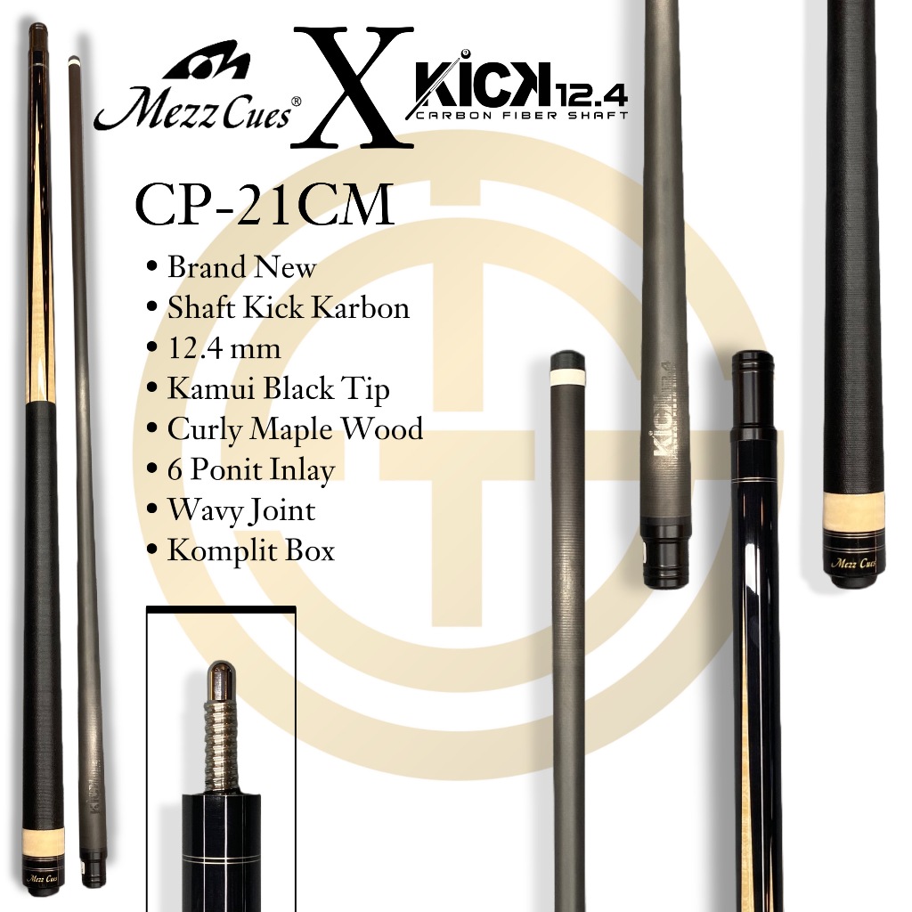 Butt Mezz Cues CP-21CM X Kick Carbon Fiber Shaft 12.4