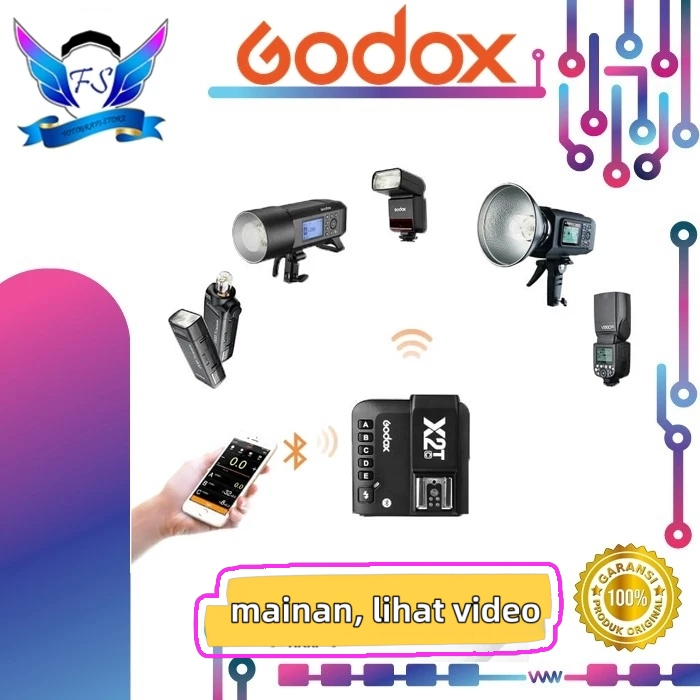 Trigger Godox X2T For Canon Nikon Fuji Sony HSS GARANSI 1 TAHUN Flash Trigger Godox