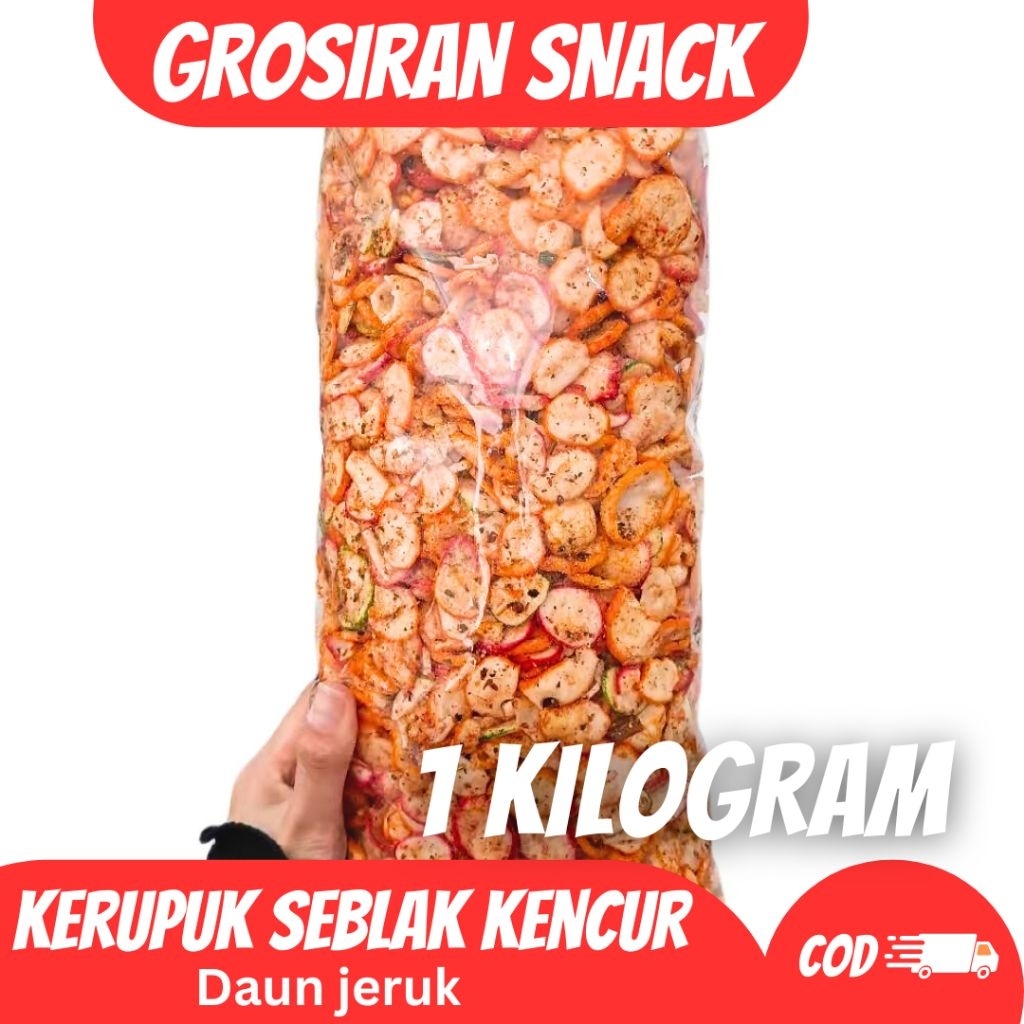 

1 KG Kerupuk Seblak Kencur daun jeruk MS