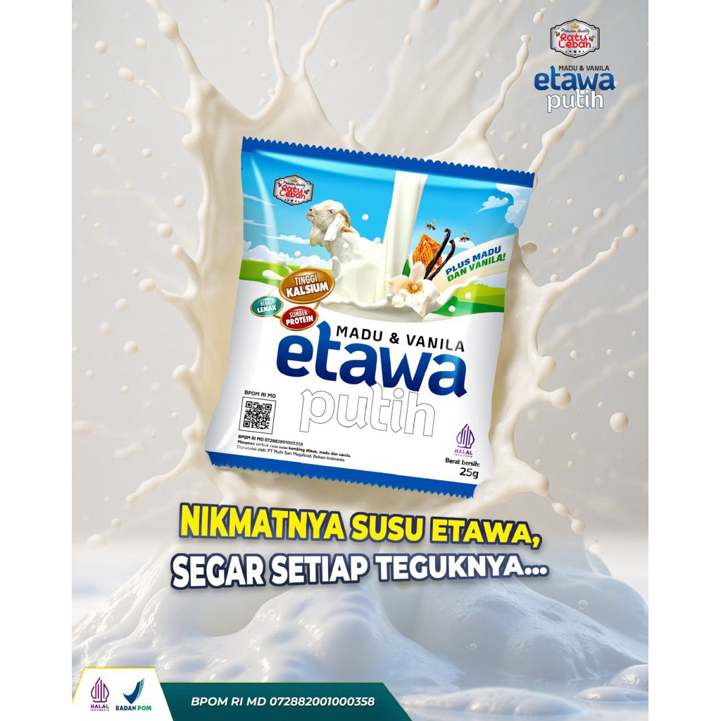 

Susu Etawa Putih Ratu Lebah perRenceng