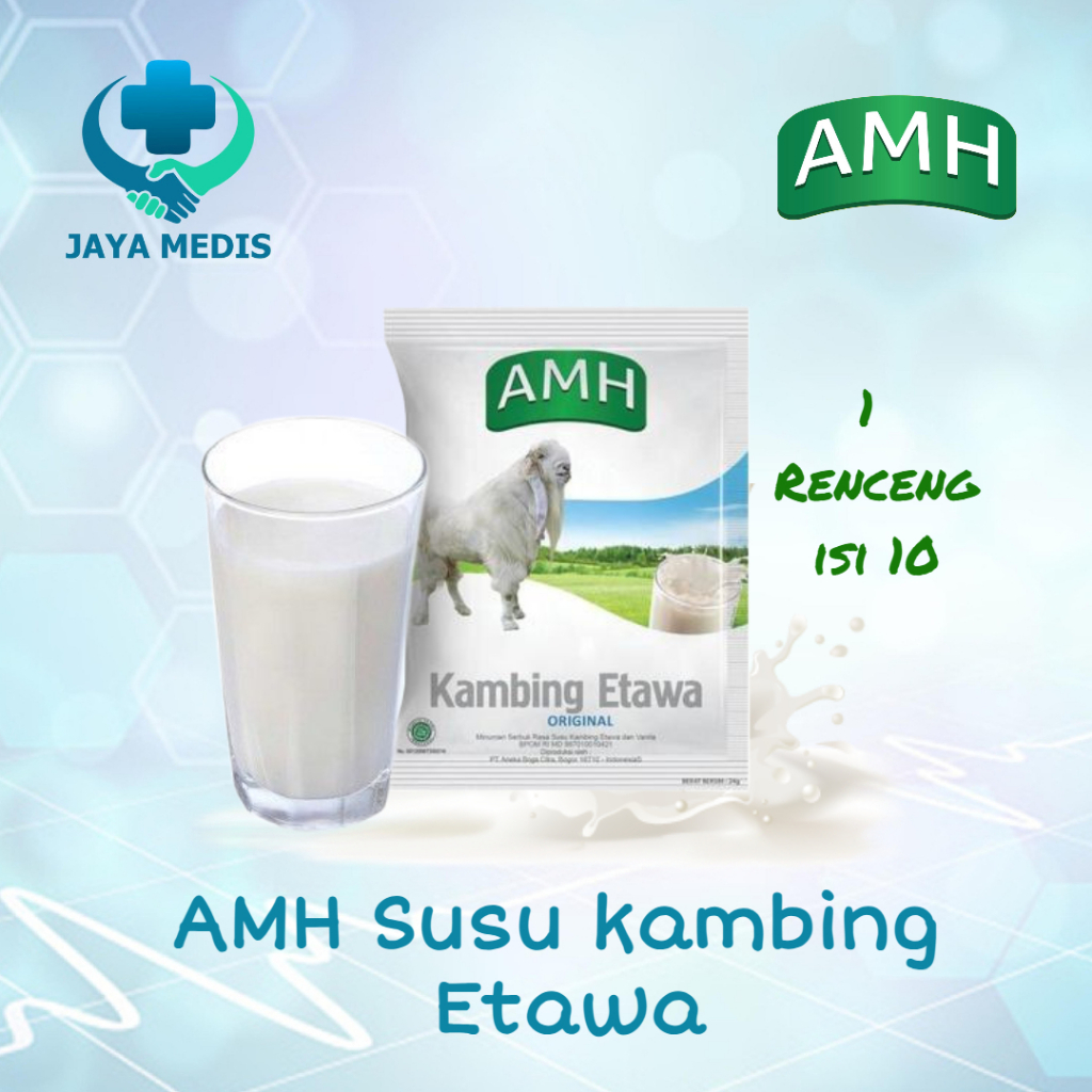

AMH Susu Kambing Etawa Original 1 renceng isi 10 sachet @24gr