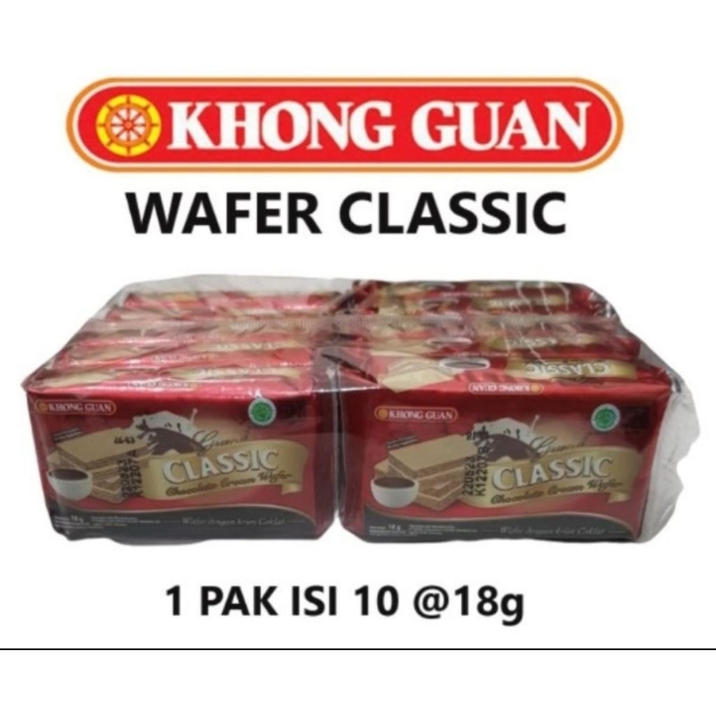 

Promo Khong Guan Classic Chocolate Wafer 10 Pcs