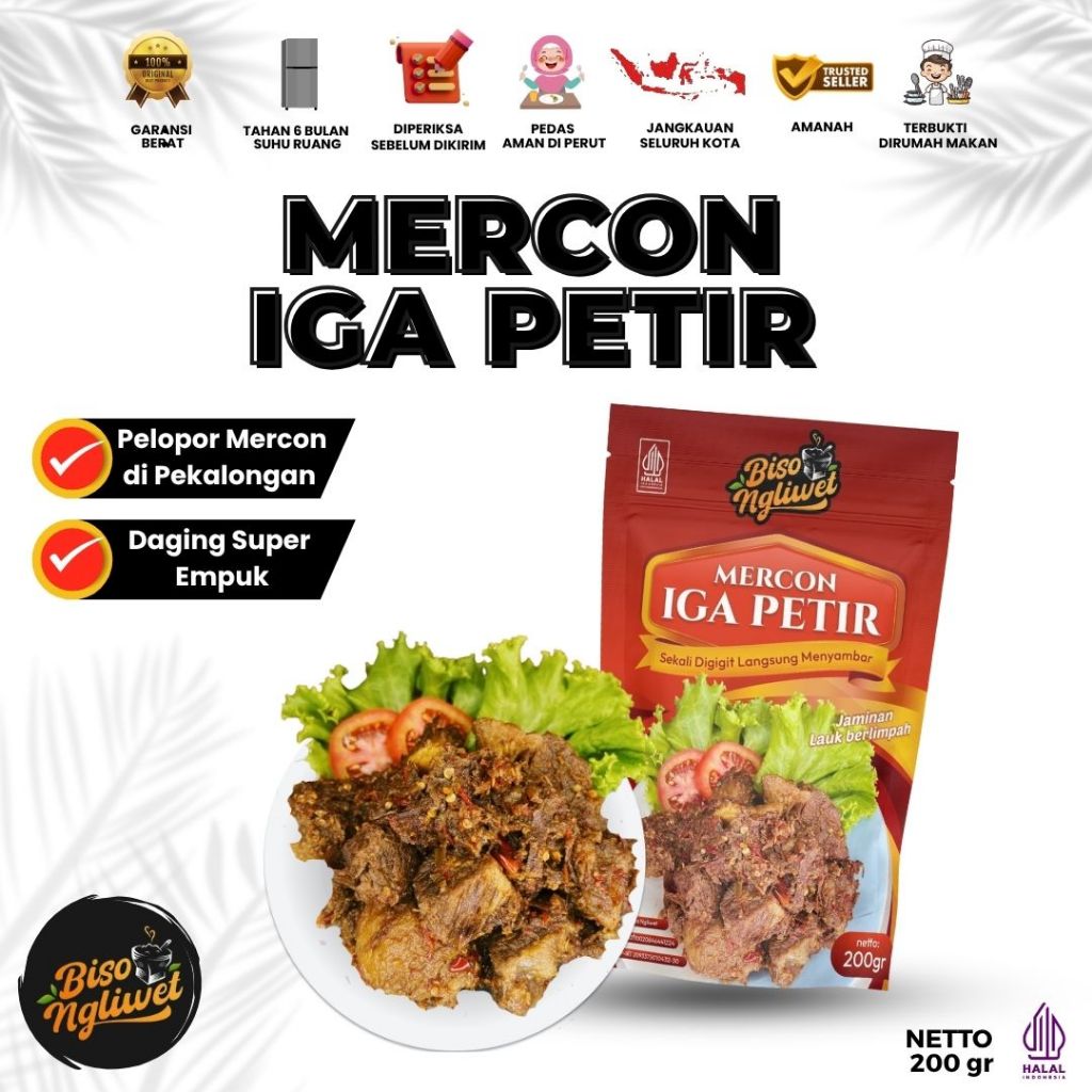 

Mercon Cakalang Pedas Ndeso | Ayam Suwir Medhog | Iga Petir Biso Ngliwet 200 Gr Lauk Siap Saji