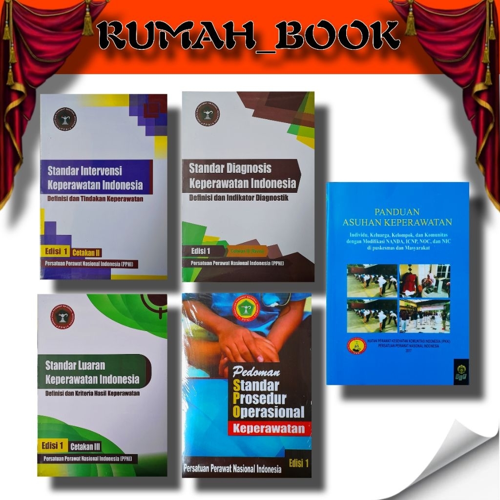 PAKET 5 BUKU SIKI, SDKI, SLKI, SPO, PANDUAN ASKEP Harga sudah sepaket