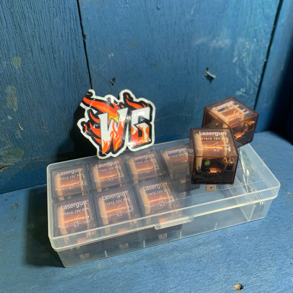 relay 4 Kaki 12volt 80Ampere