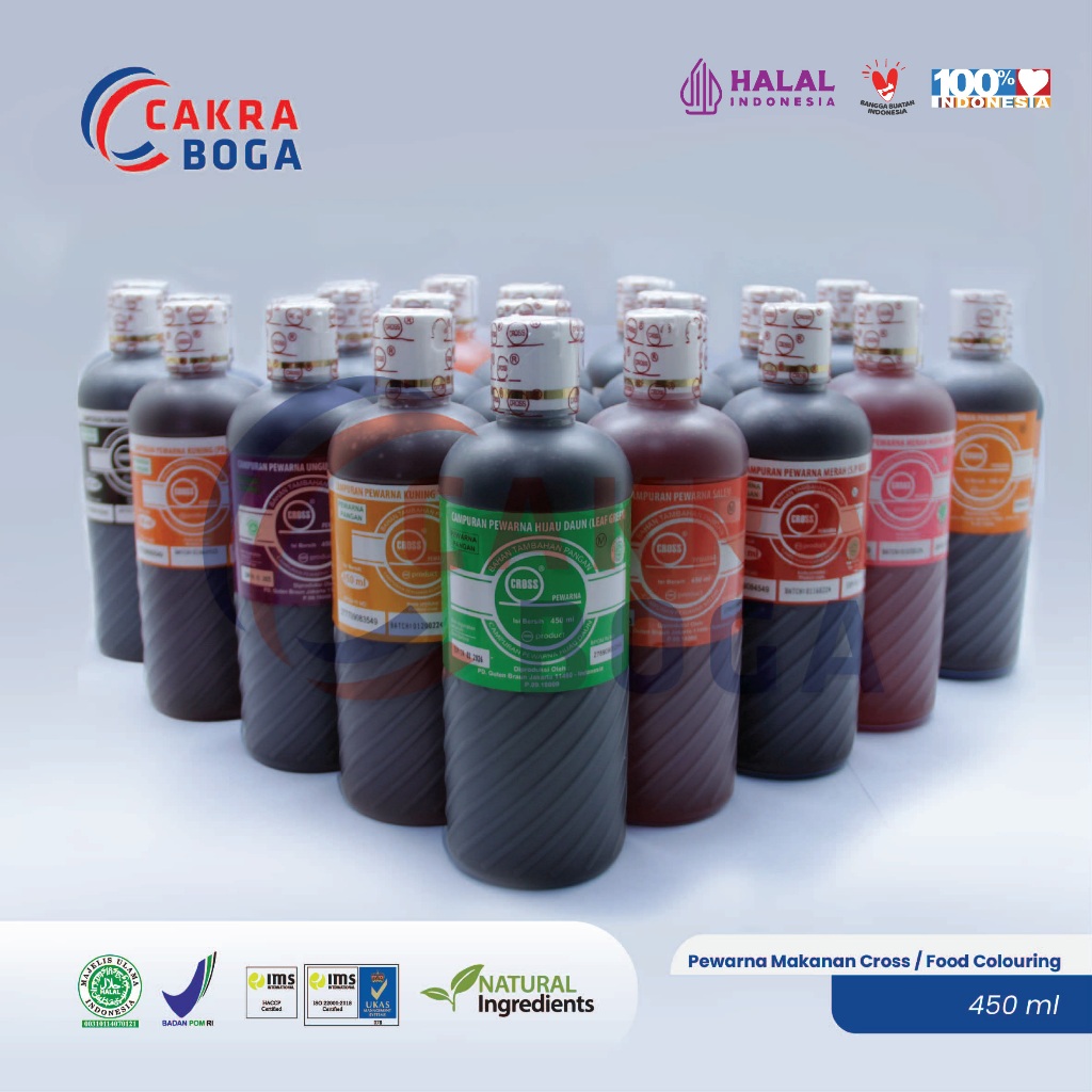 

Pewarna Makanan Cross 450 ml / Food Colouring