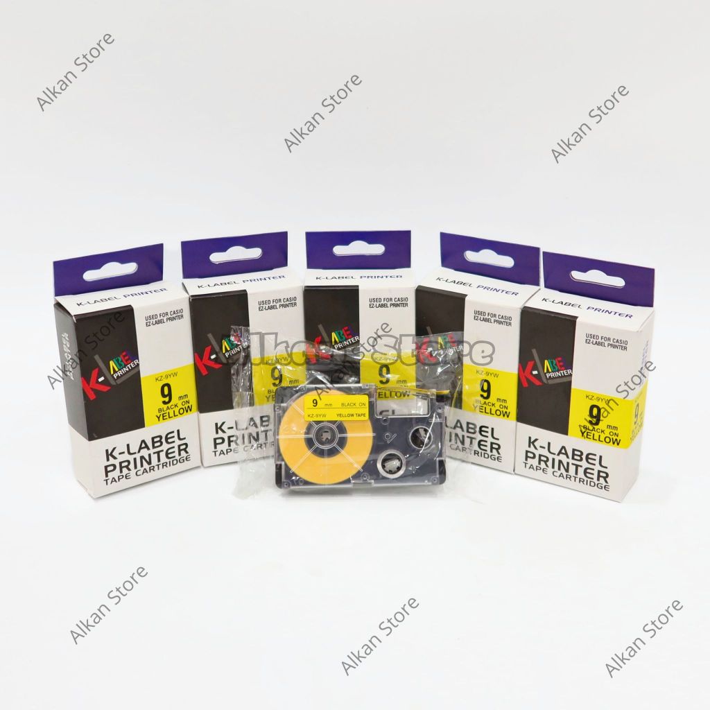 

K-Label Printer Tape Catridge for Casio 9mm KZ-9YW Label for Casio 9mm