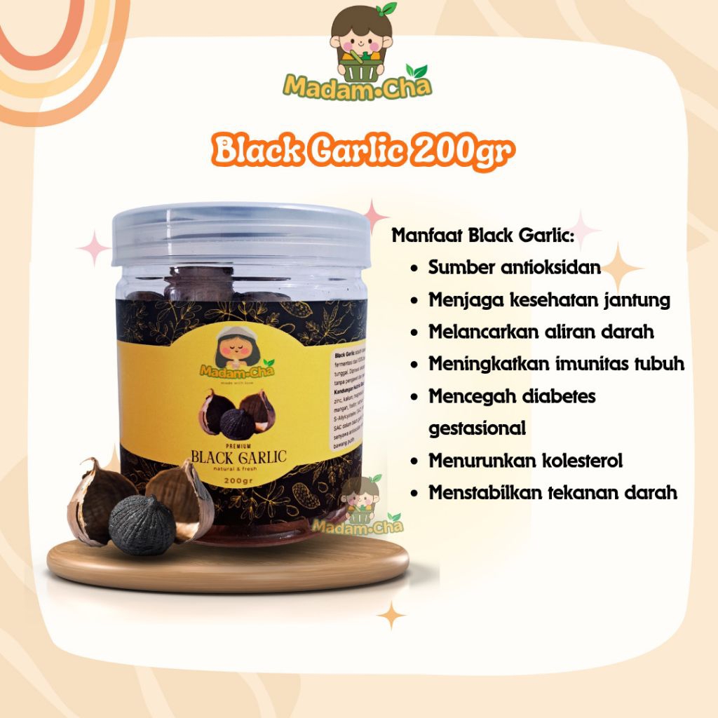 

Black Garlic Premium / Bawang Hitam Tunggal Premium by Madamcha 200gr
