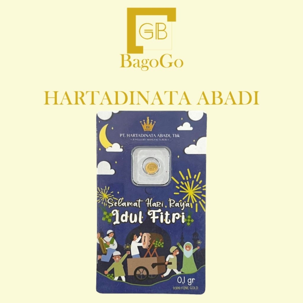 Flash Sale.. Logam Mulia Hartadinata Edisi Spesial Idul Fitri 0,1G / 0,1Grm LM Terbaru Termurah dari