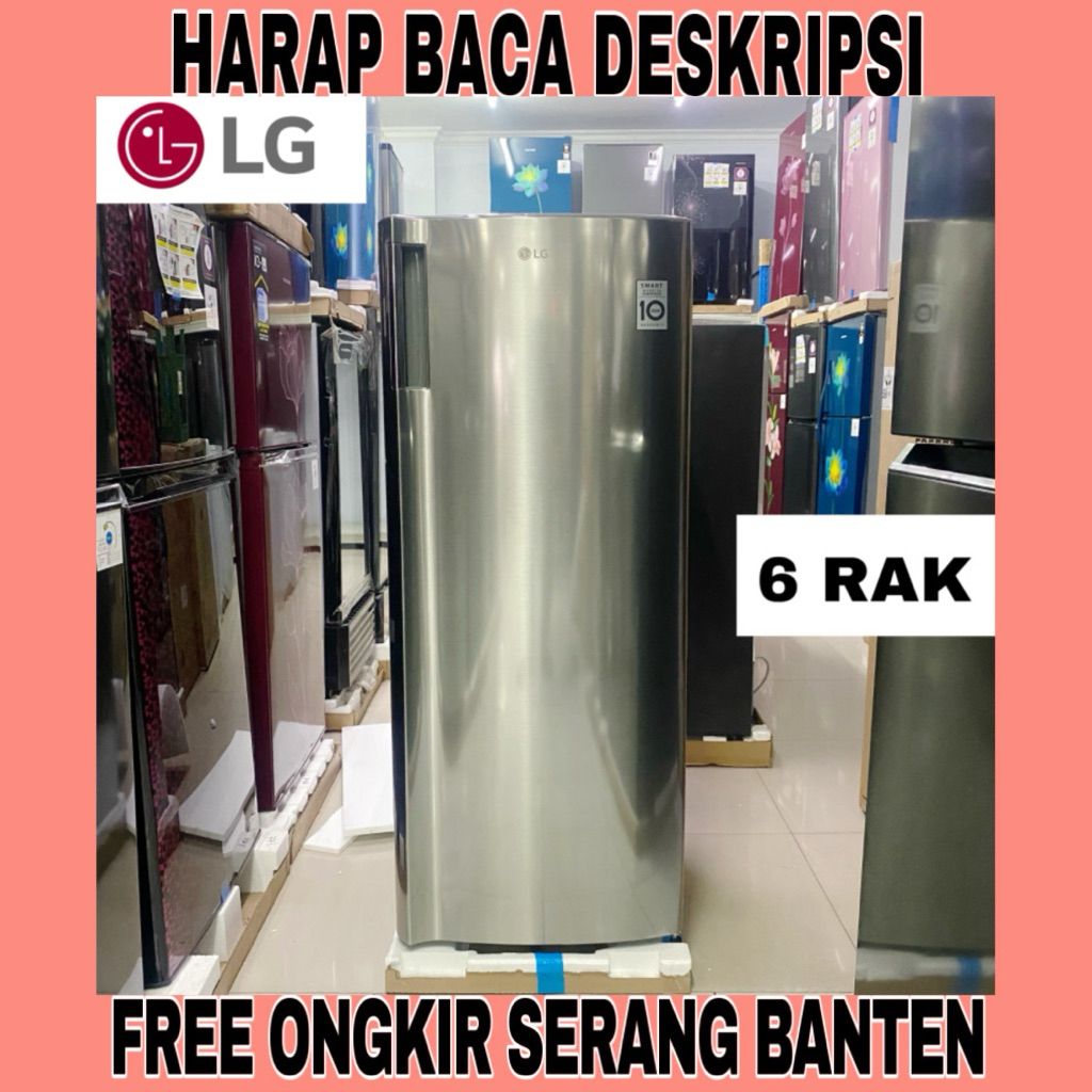 Kulkas Freezer LG 171 Liter GN-INV304SL / Freezer Es Batu LG 6 Rak (Free Ongkir Serang Banten)