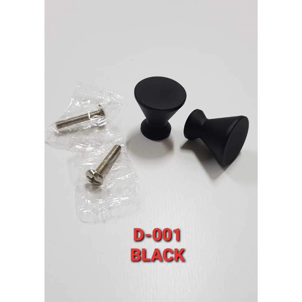 Handle Tarikan Pintu Hitam dan Emas D- 001 Tarikan Laci Tarikan Pintu Lemari Gagang Pintu Bulat