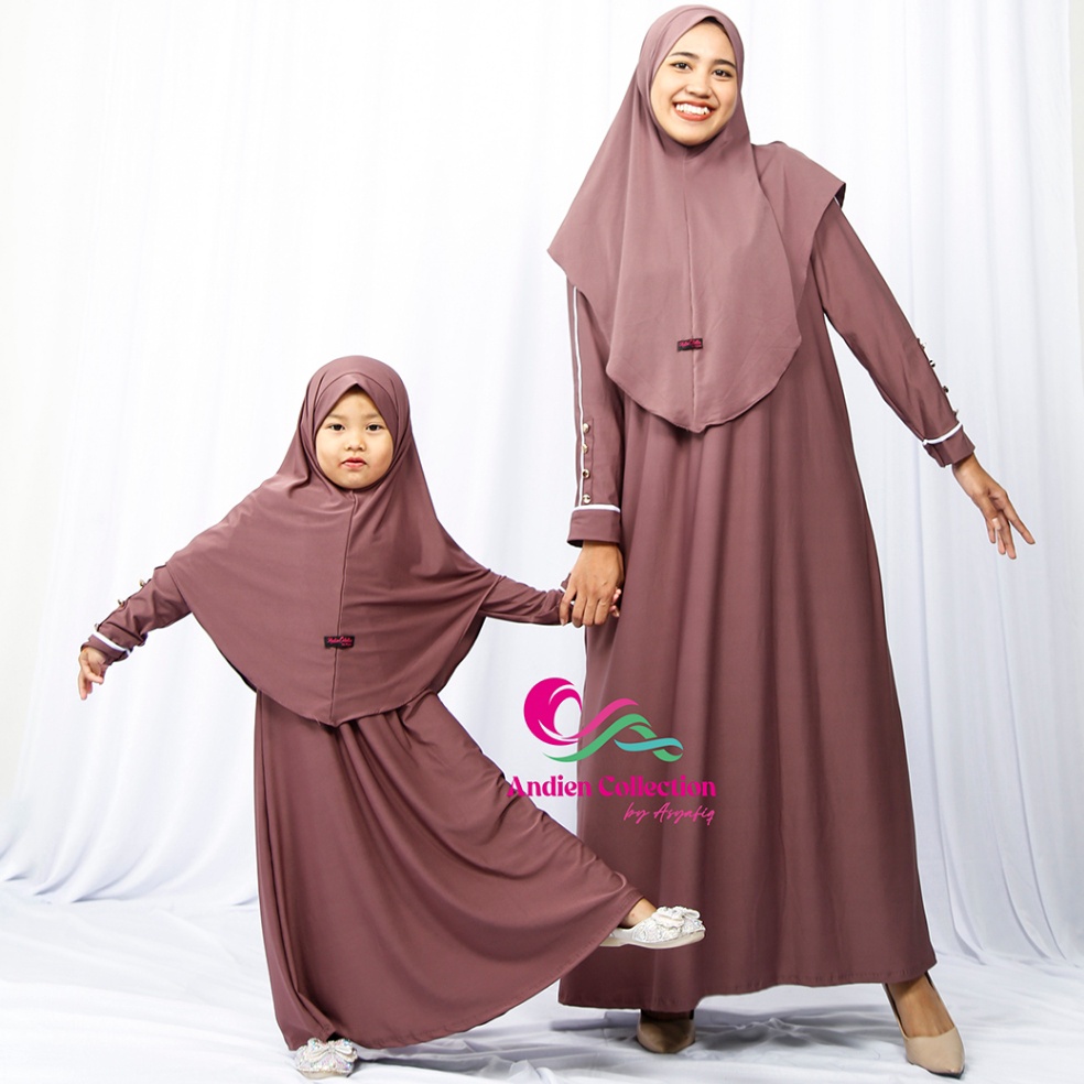 KODE X97Z Marwah Gamis Set Jilbab  Setelan baju wanita muslim size Xl Dan Jumbo Matt Spandek jersey