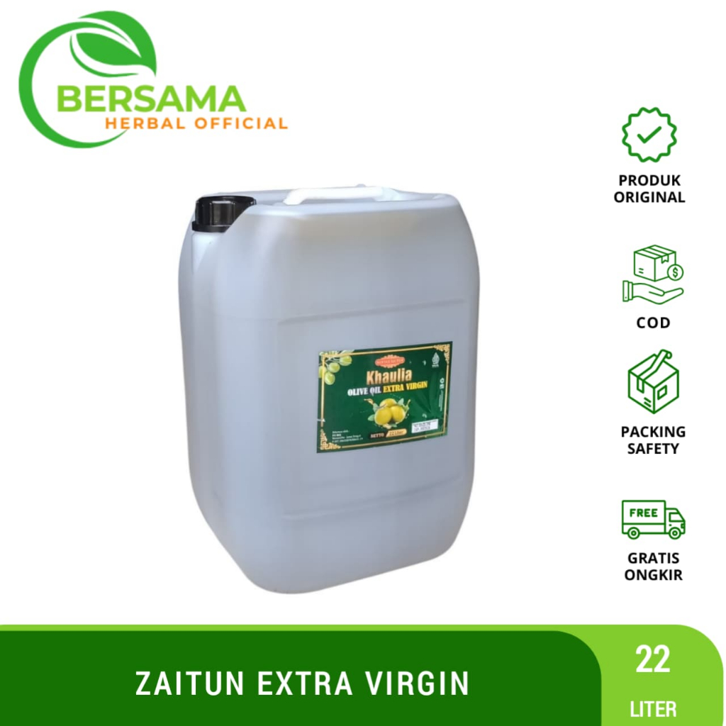 

Minyak Zaitun Extra Virgin Olive Oil | Minyak Zaitun EVOO 22 Liter Original