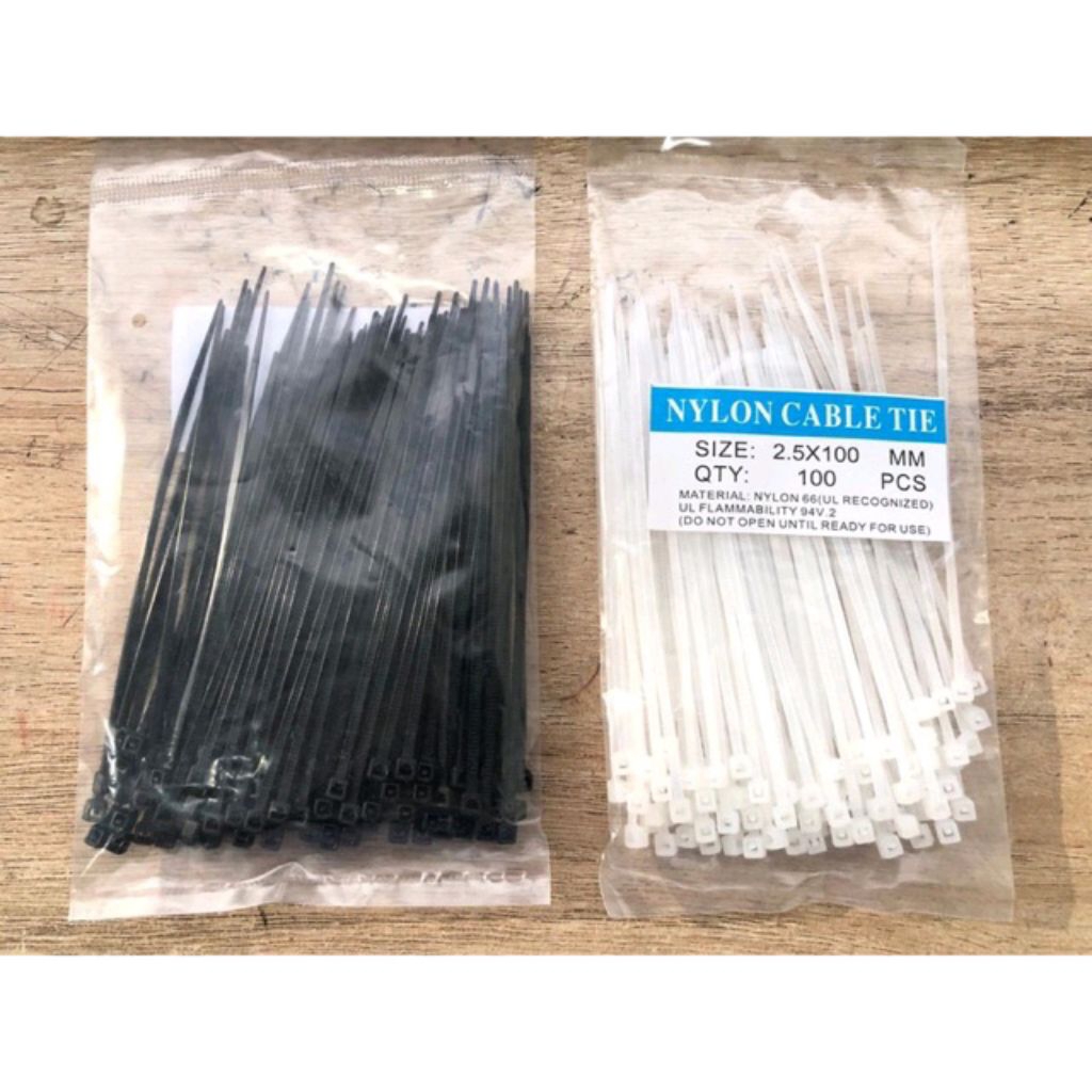 

KABEL TIE VISALUX / KABEL TIES / KABEL TISH 2.5x100 MM 10CM HITAM 100 PC ISI 100PCS