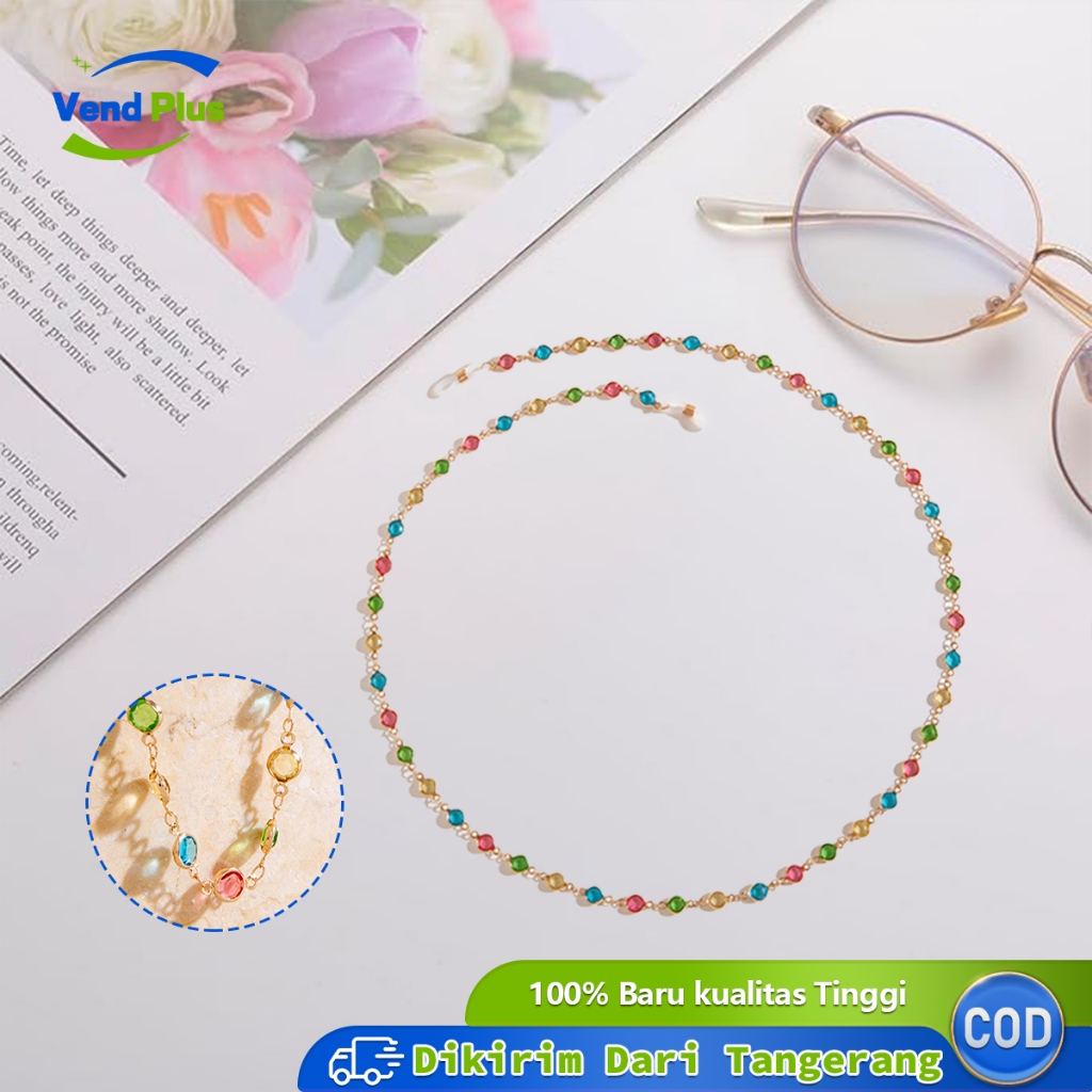 Tali Kacamata Rantai Kacamata Berlian Berwarna Aksesoris Kacamata Pria Dan Wanita Tali Rantai Kacama