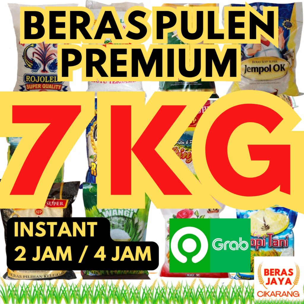 

(BISA COD) PROMOO MURAH BERKUALITAS BERAS PREMIUM SUPER PULEN 7 KG BERAS JAYA CIKARANG