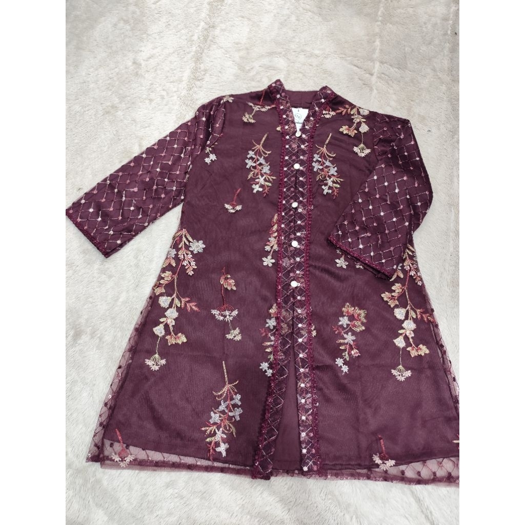 Atalia Tunik Atasan Brukat Gaun Kebaya Dress atasan pesta | baju kondangan wisuda engagement | kebay