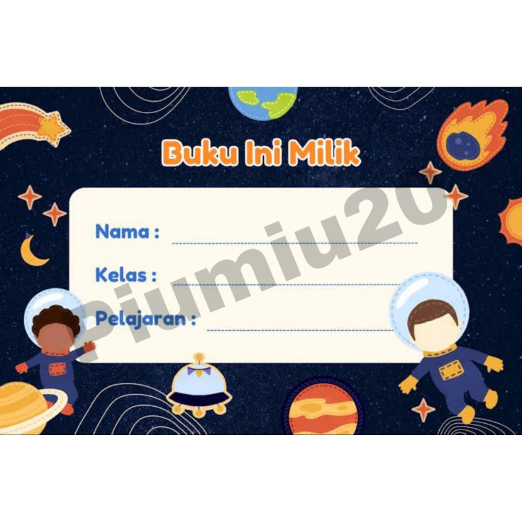 

STIKER LABEL BUKU TINGGAL TEMPEL MOTIF ASTRONOT 1