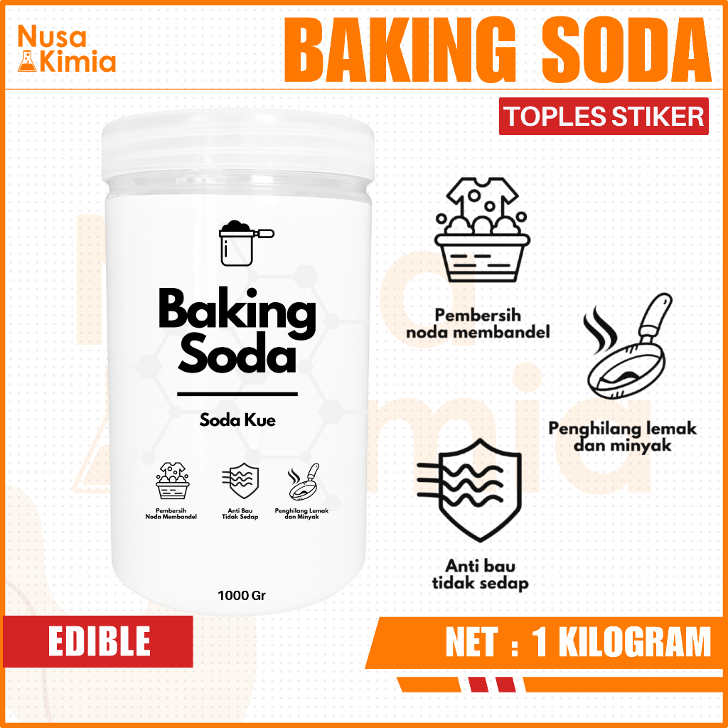 

Baking Soda 1 KILOGRAM - Sodium Bicarbonate Food Grade - Soda Kue
