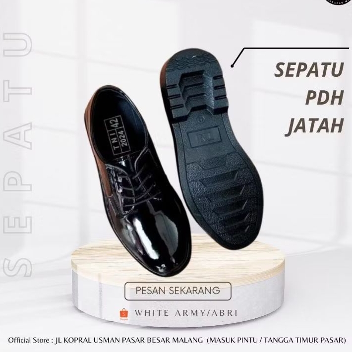 SEPATU PDH MABES TNI/SEPATU KILAP PDH/ASLI KULIT/SEPATU PDH TNI AD, AL, AU