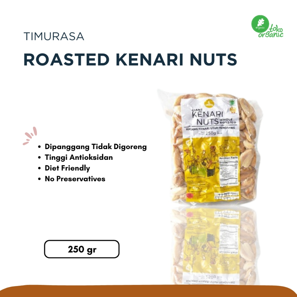 

Timurasa Kenari Nut Roasted Original (250gr) | Kacang Kenari Panggang Premium Asli Timurasa / Roasted Kenari Nut Timurasa 250gr