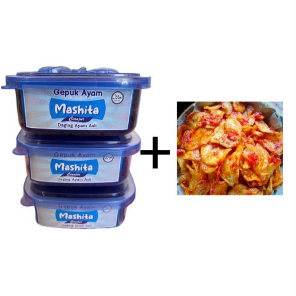 

Paket 3 pcs Gepuk Ayam Mashita gratis balado mustofa