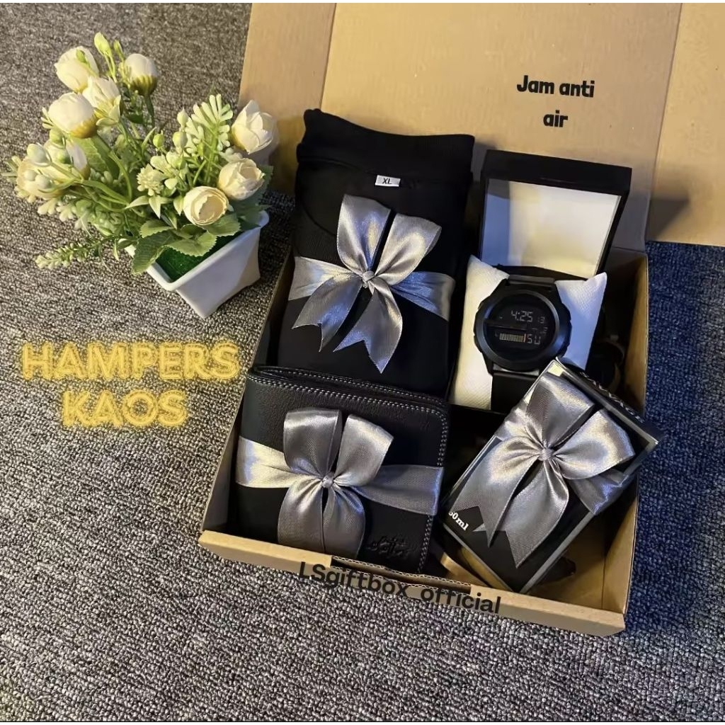 

FEE PAPER BAG HAMPERS Kado Cowok Kaos polos Hadiah Ulang Tahun pria Gift box pernikahan hadiah wisuda jam anti air Anniversary wisuda Ultah