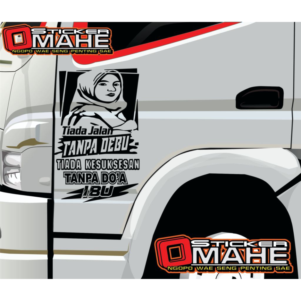 sticker cutting mobil truck stiker pintu samping truck Canter code B2