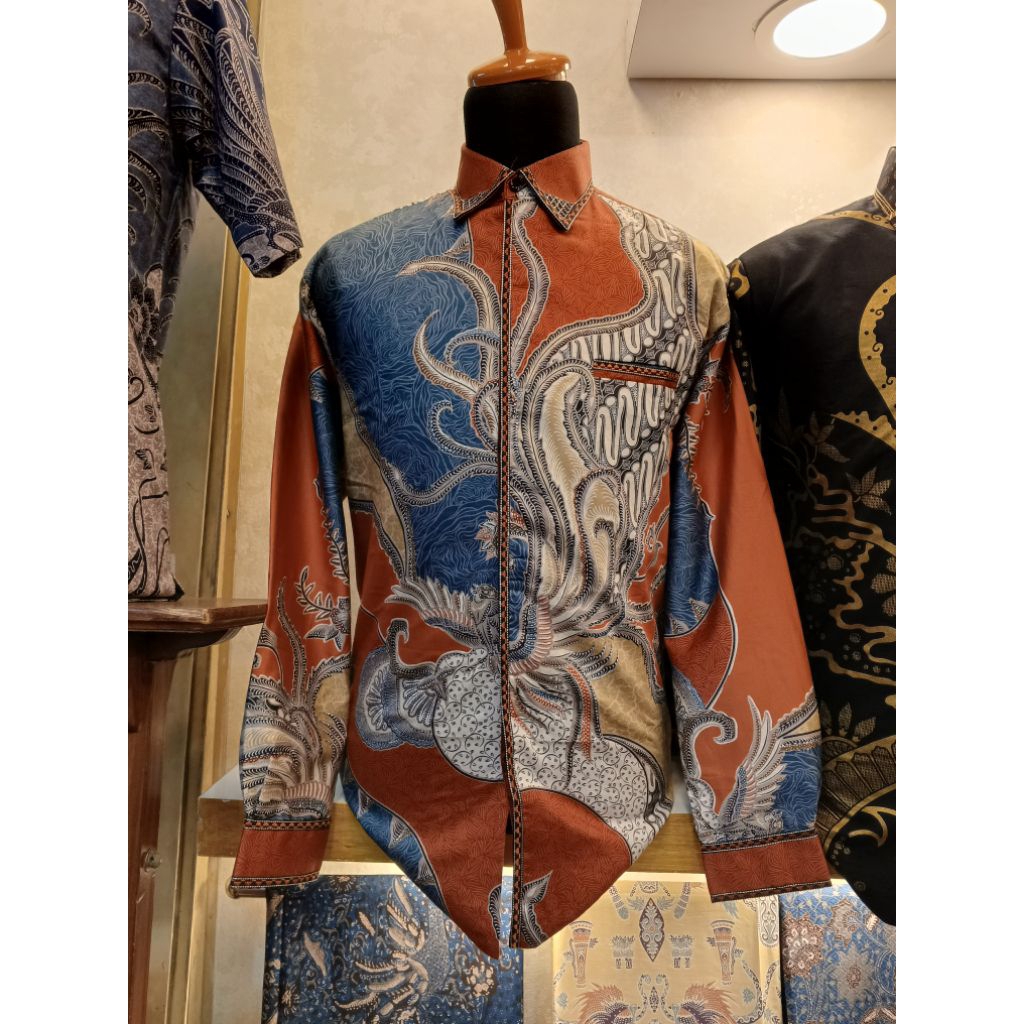 Batik jahitan timbul smok bordir premium bahan katun halus lapis furing batik mewah batik berkualita