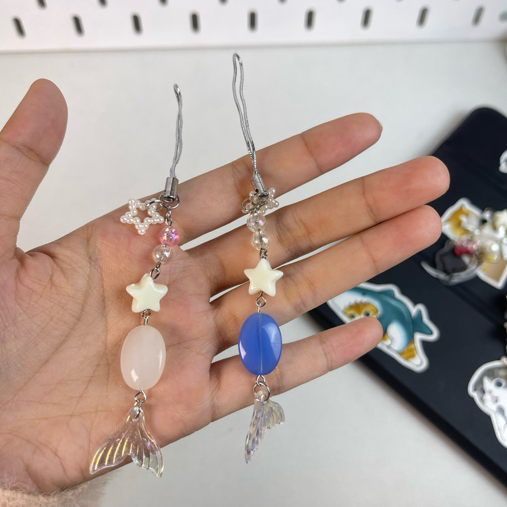 mermaid tails keychain strap phone | gantungan kunci hp murah lucu mermaid duyung keychain gantungan