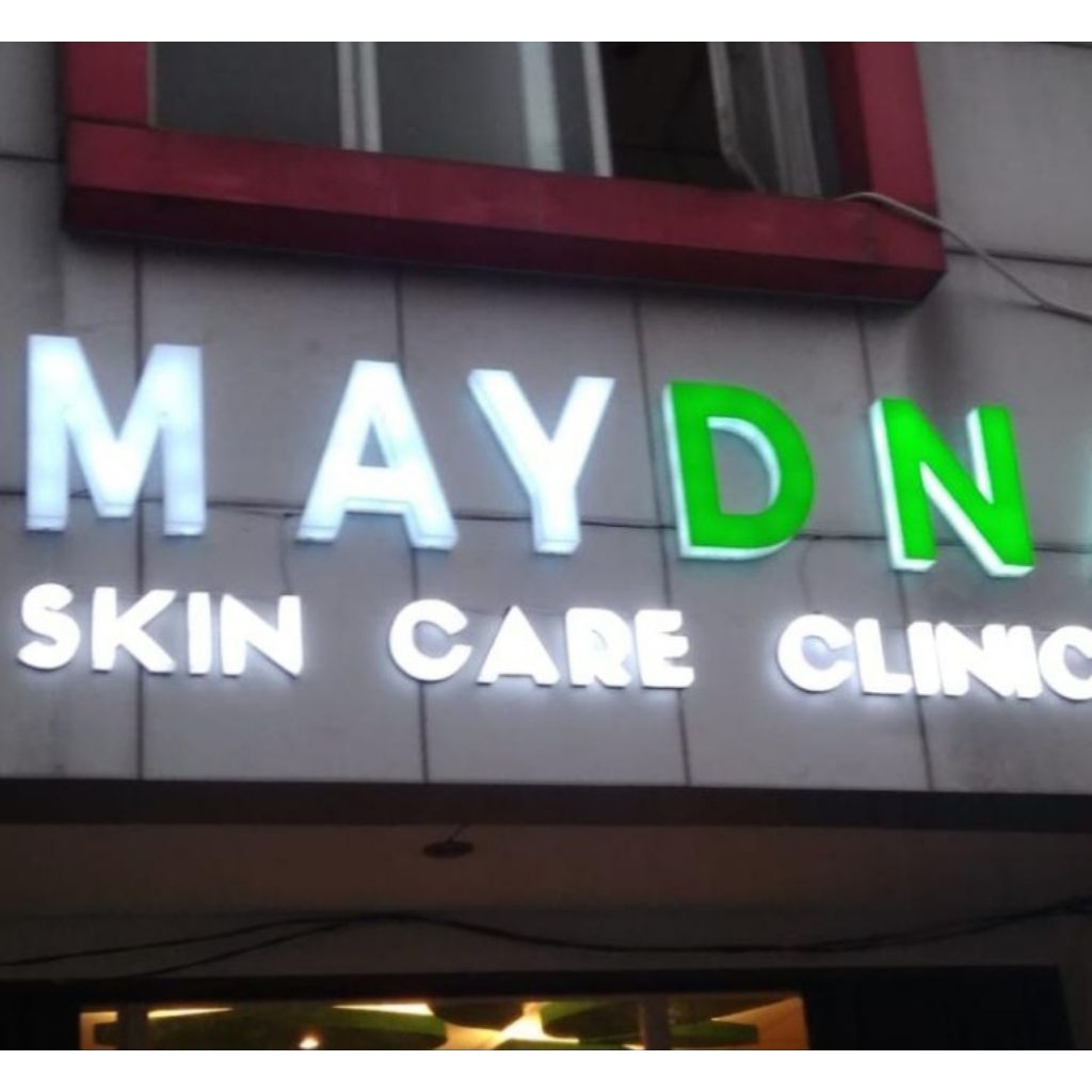 huruf timbul akrilik led outdoor papan nama toko