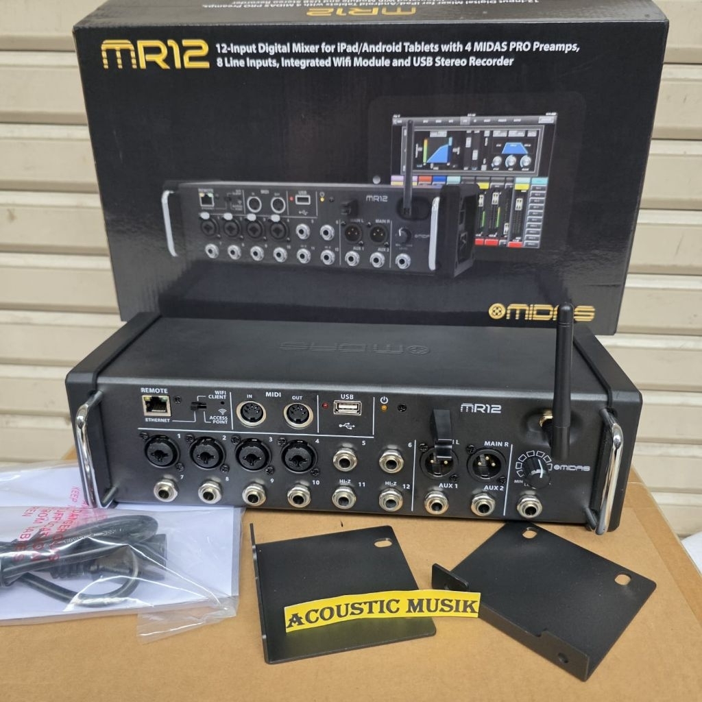 MIXER MIDAS MR12 - 12 CHANNEL TABLET - CONTROLLED DIGITAL MIXER MIDAS MR 12