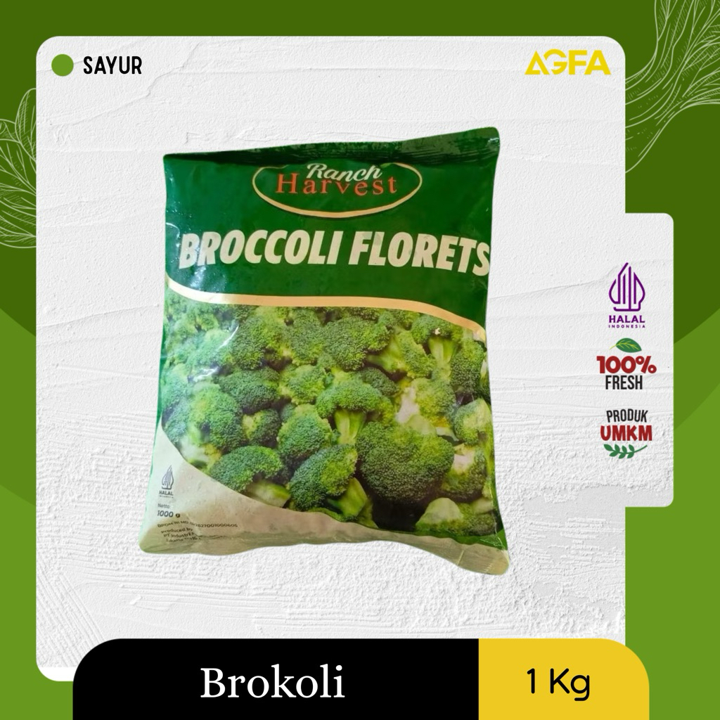 

BROKOLI 1 KG / BROCCOLI 1 KG / BROCOLI /BROKOLI HIJAU / RANCH HARVEST BROKOLI / GOLDEN FARM
