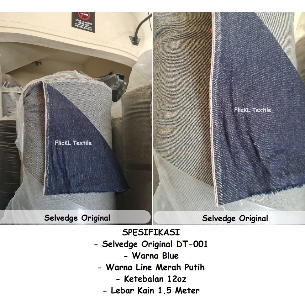 KODE I14B Kain Selvedge Original Bahan Selvedge Jeans Selvedge Denim Selvedge Original Lebar Kain 15