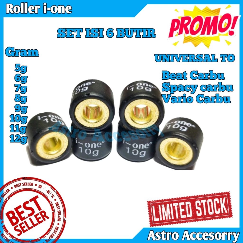 Roller Vario Beat Scoopy Roller CVT Racing 11g  Roller i-one Racing  Roller CVT Matic  Roller Motor 