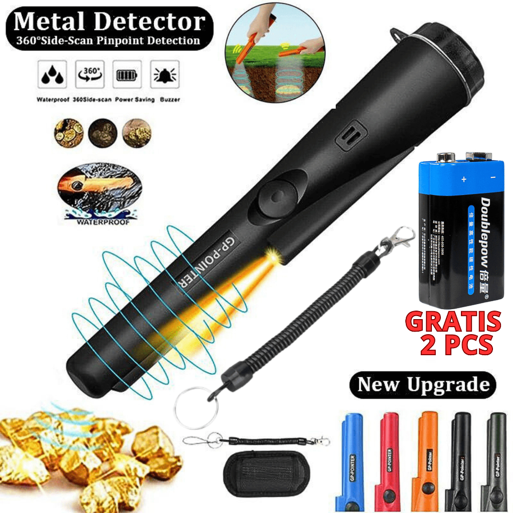GP-Pointer Detektor Logam Mas Perak Dalam Tanah Jarak Jauh Metal Pinpointer Garrett Tahan Air
