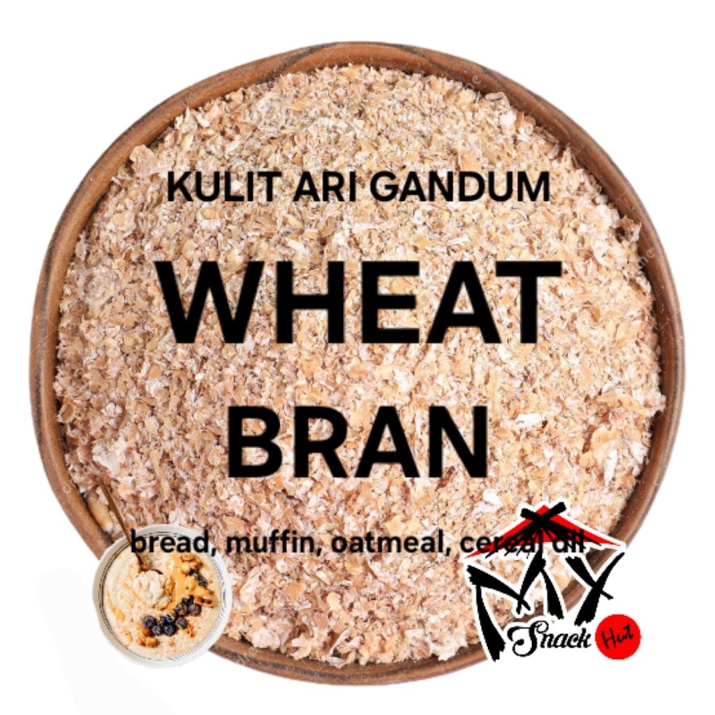 

WHEAT BRAN 250GR KULIT ARI GANDUM KAYA SERAT MILLER CHOKAR ORGANIK KASAR COARSE ROTI COOKIES MUFFIN