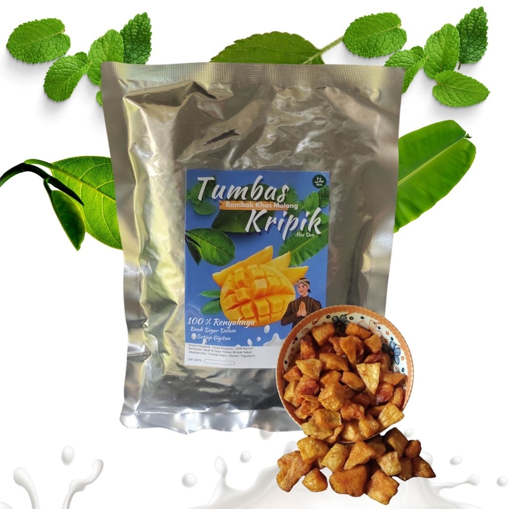 

Tumbas Kripik Mas Den mangga kemasan besar 180 gr - camilan buah dan sayur khas Malang