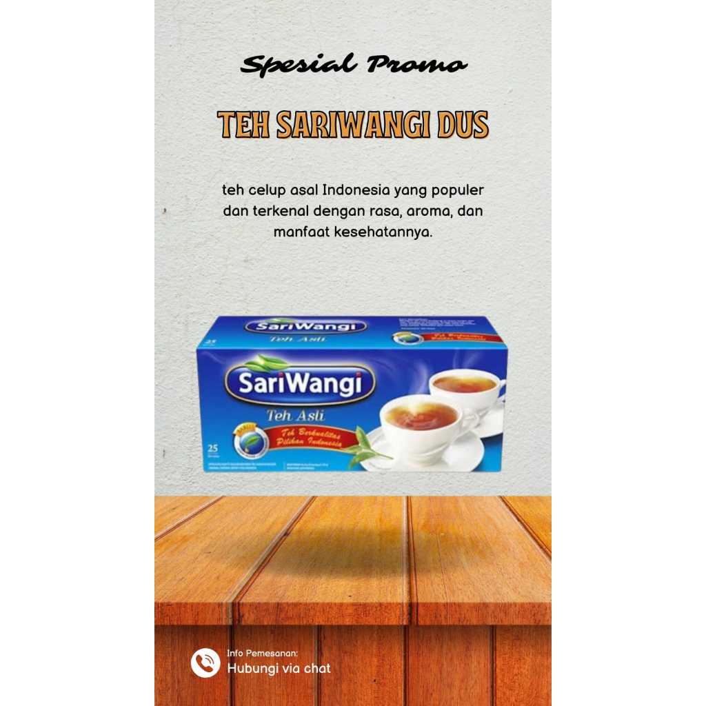 

Teh Celup Sari Wangi 25/100 pcs – Hangatkan Momen Keluarga