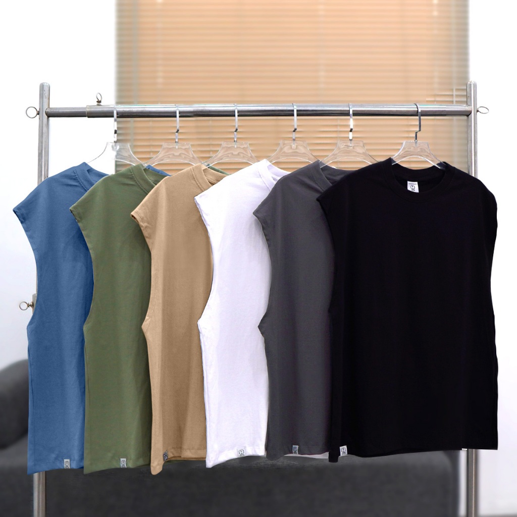 Hungry & Co Oversize Sleeveless Singlet | Kaos Pria Cotton Combed