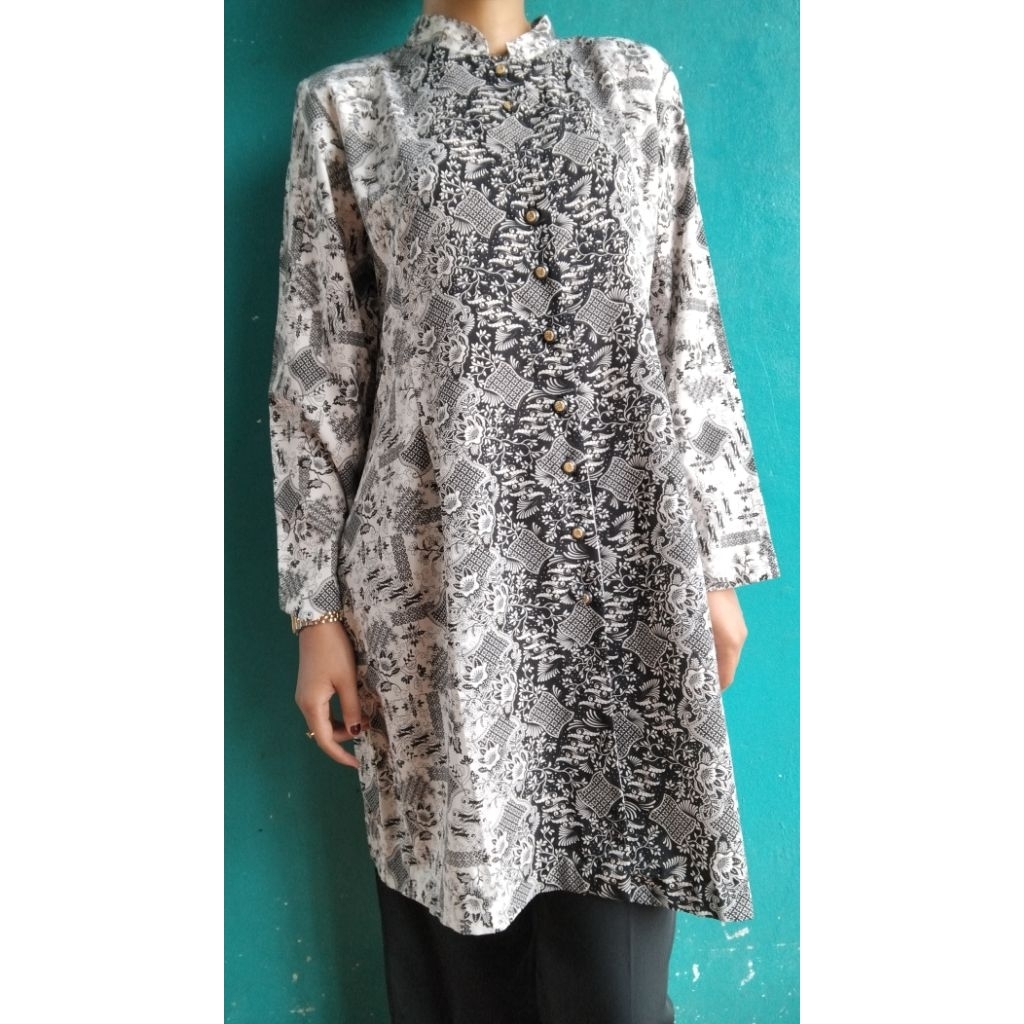 [BACA DESKRIPSI] PL Atasan Tunik Kebaya Batik Hitam Putih